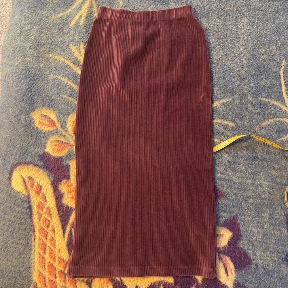 Free people velvet stretch skirt size small